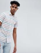 Only & Sons Short Sleeve Striped Shirt - Pink