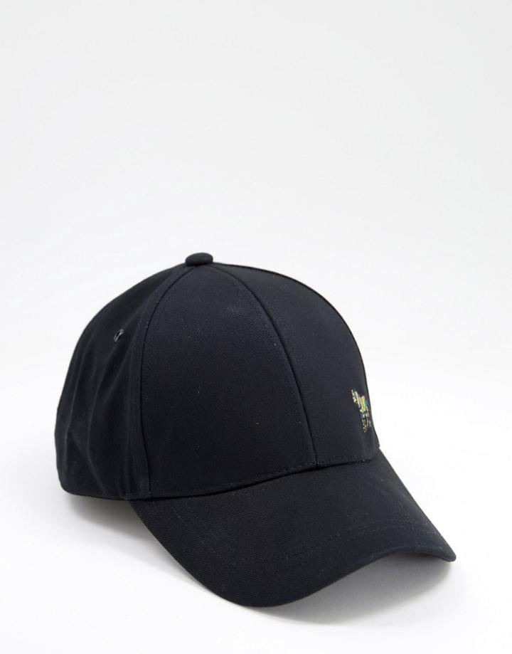 Ps Paul Smith Zebra Logo Baseball Cap In Black