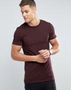 Asos Longline Muscle T-shirt - Purple