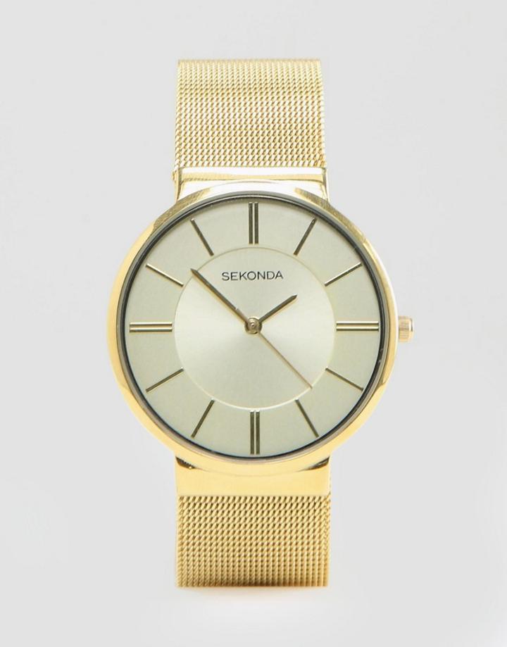 Sekonda Gold Mesh Watch Exclusives To Asos - Gold