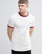 Fred Perry Ringer T-shirt In White - White
