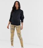 Asos Design Maternity Over The Bump Legging In Abstract Print-multi