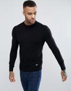 Boss Orange By Hugo Boss Albonon Merino Knitted Sweater In Black - Black