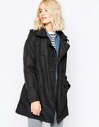 Brave Soul Double Breasted Trench - Black