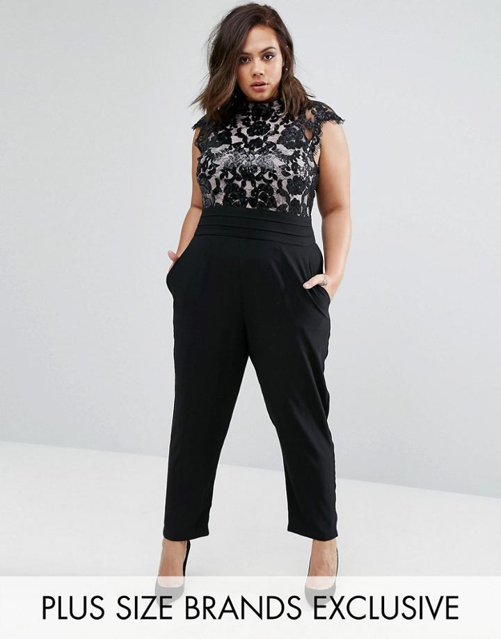 Coast Plus Lace Jumpsuit - Black