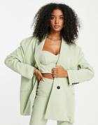 Extro & Vert Super Slouchy Blazer In Green - Part Of A Set