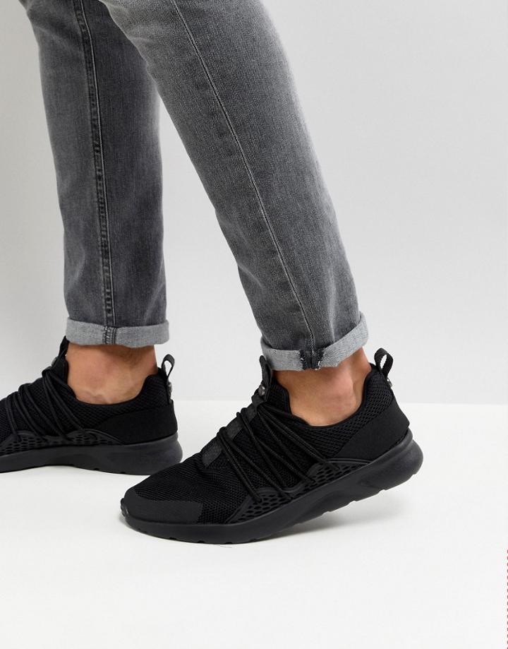 11 Degrees Runner Sneakers In Black - Black