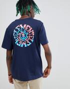 Element Tie Dye T-shirt With Back Print In Blue - Blue