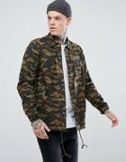 Penfield Blackstone Ripstop Over Shirt Regular Fit In Camo Print - Green