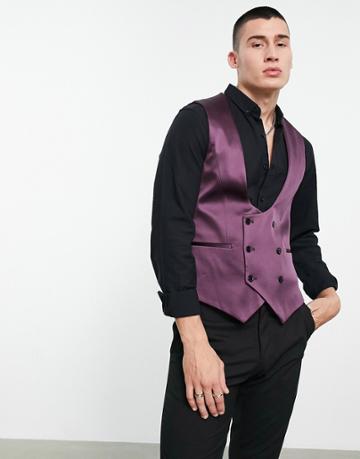 Twisted Tailor Vest In Purple