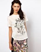 Kore By Sophia Kokosalaki Tee With Neckline Drape - Cream