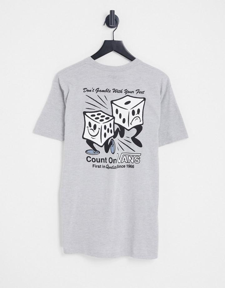 Vans Roll Em Back Print T-shirt In Gray