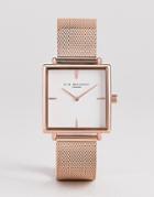 Elie Beaumont Watch With Rose Gold Case And Mesh Strap - Gold