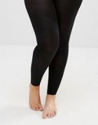 Yours 80 Denier Footless Tights - Black