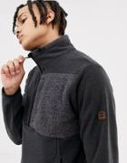 Billabong Boundary Mock Half Zip Fleece In Black - Black