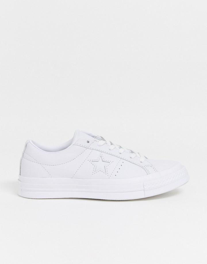 Converse One Star White Leather Sneakers