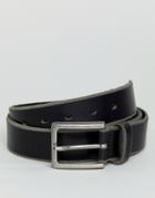 Esprit Leather Belt In Black - Black