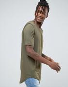 Avior Longline Drapey T-shirt - Green