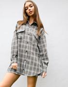Asos Design Tailored Suit Shacket In Pow Plaid-multi