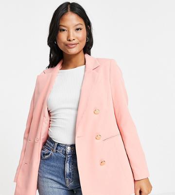 Miss Selfridge Petite Military Blazer In Pink