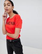 Noisy May Slogan T-shirt - Red