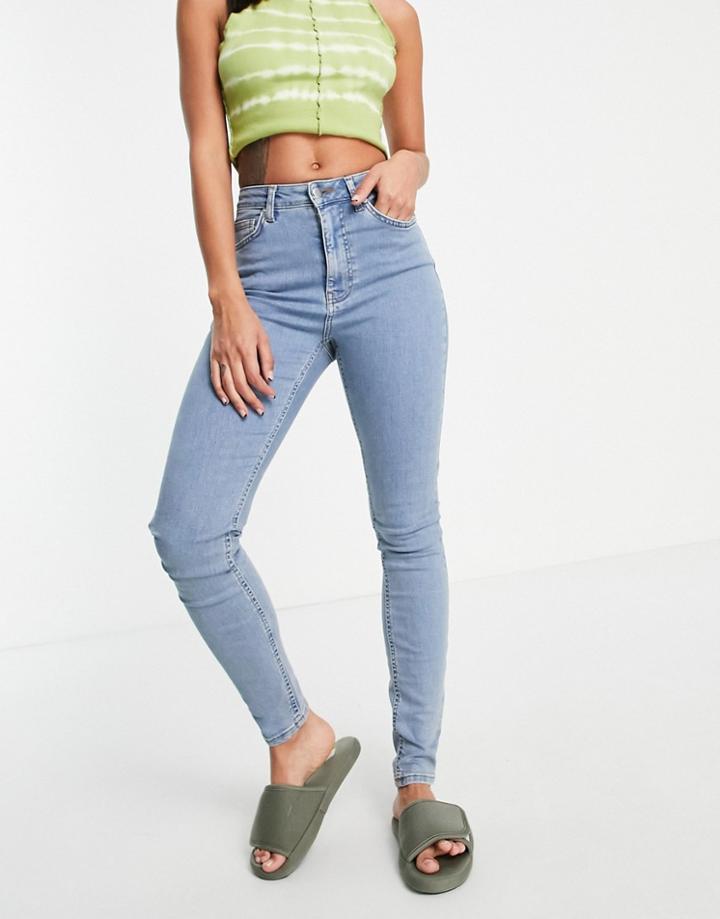 Na-kd X Sanne De Kramer Skinny Fit Jeans In Light Blue-blues