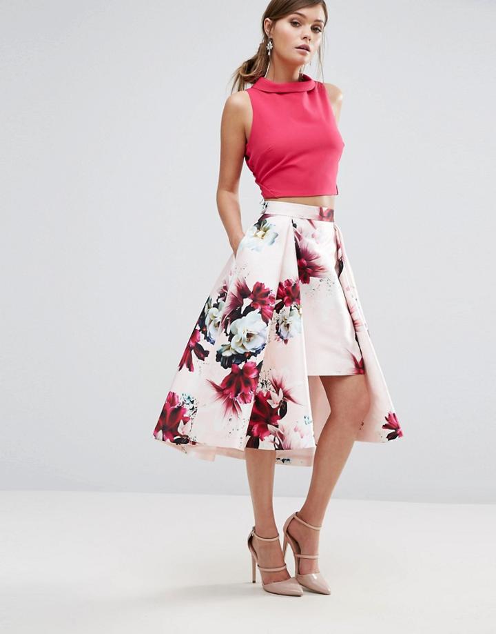 Coast Toulouse Printed Skirt - Pink