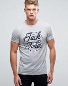 Jack & Jones Circular Logo Print T-shirt - Gray