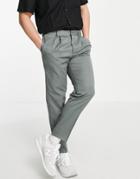 River Island Pleated Smart Pants-green