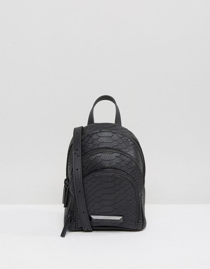 Kendall + Kylie Sloane Faux Snake Mini Backpack - Black