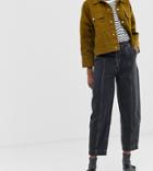 Weekday Worker Jeans In Charcoal Black