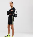 Collusion Legging Shorts With High Vis Side Stripe - Black