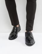 Base London Ford Leather Derby Shoes In Black - Black