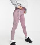 Love & Other Things Petite Gym Seamless Knitted High Waisted Leggings In Purple Heather