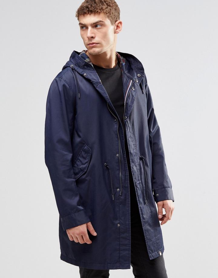 Pretty Green Parka In Navy - Navy