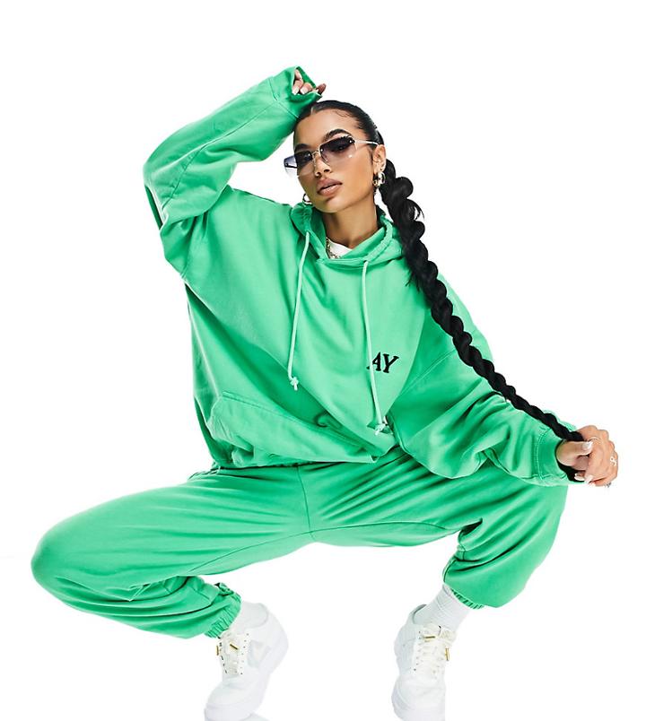 Asyou Branded Set Hoodie In Green