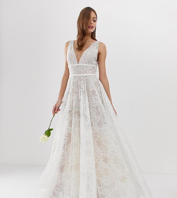 Bronx & Banco Emily Exclusive Embellished Bridal Gown - Pink