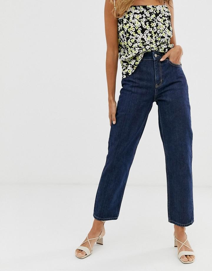 & Other Stories Straight Leg Jeans In Dark Blue - Blue