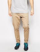 Asos Stretch Tapered Chinos - Stone