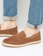 Walk London Riviera Fringe Suede Espadrilles - Tan