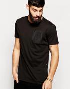 G-star T-shirt Milon Zip Pocket - Black