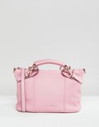 Ted Baker Bridle Handle Small Zip Leather Tote - Pink
