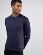 Hugo By Hugo Boss Crew Sweatshirt Embroid Logo - Navy