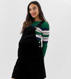 New Look Maternity Cord Buckle Pinny In Black - Black