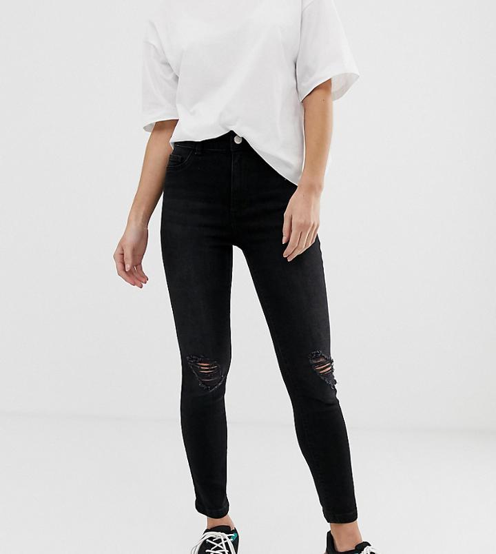 New Look Petite Skinny Jeans In Black