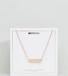 Johnny Loves Rosie Rose Gold Plated E Initial Bar Necklace - Gold