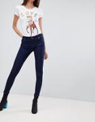 Love Moschino Mid Rise Skinny Jeans - Blue