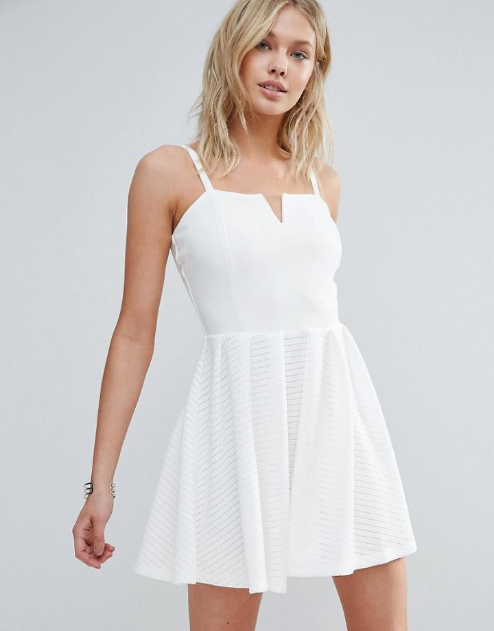 Wal G Strappy Skater Dress - White