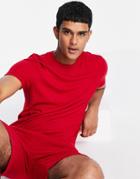 Brave Soul Loungewear Short Set In Red