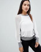 Blanc Noir Flutter Sweater - Gray